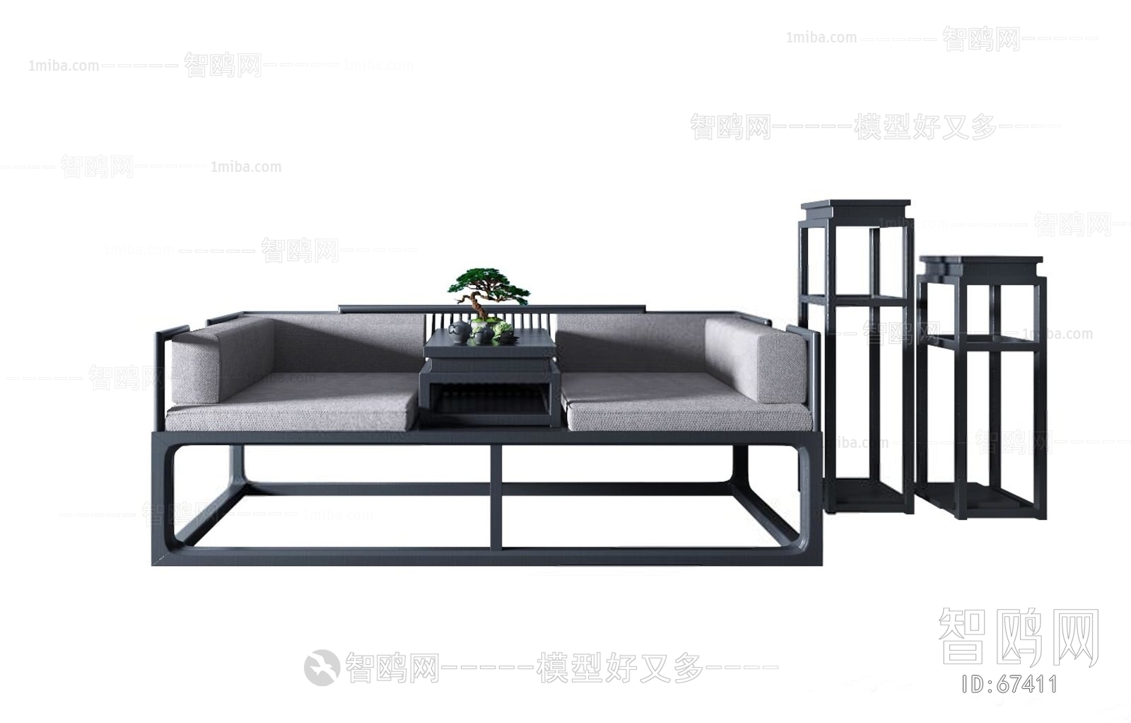 New Chinese Style A Sofa For Two