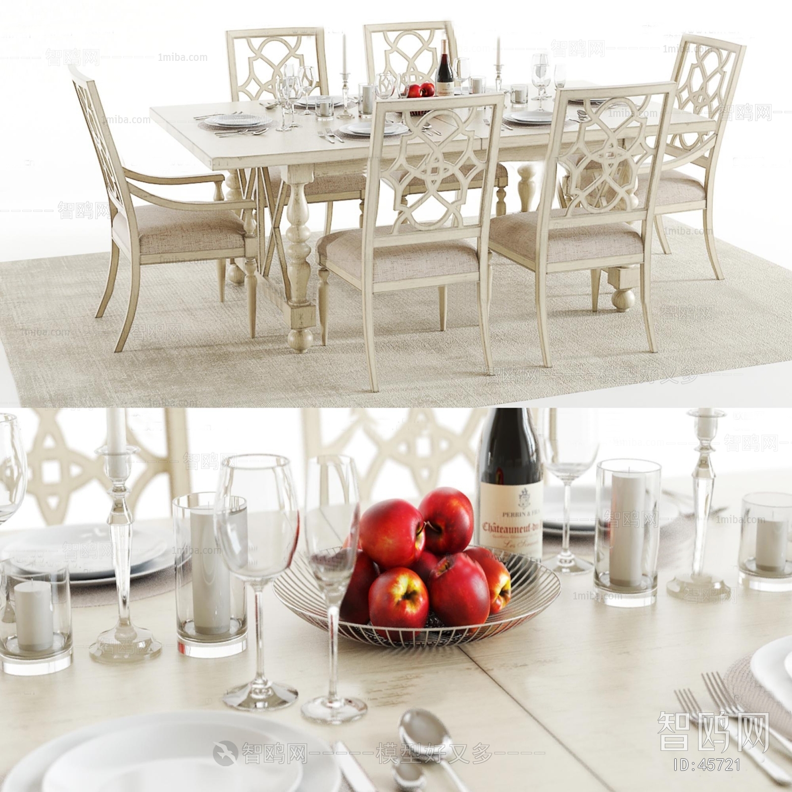 American Style Dining Table And Chairs