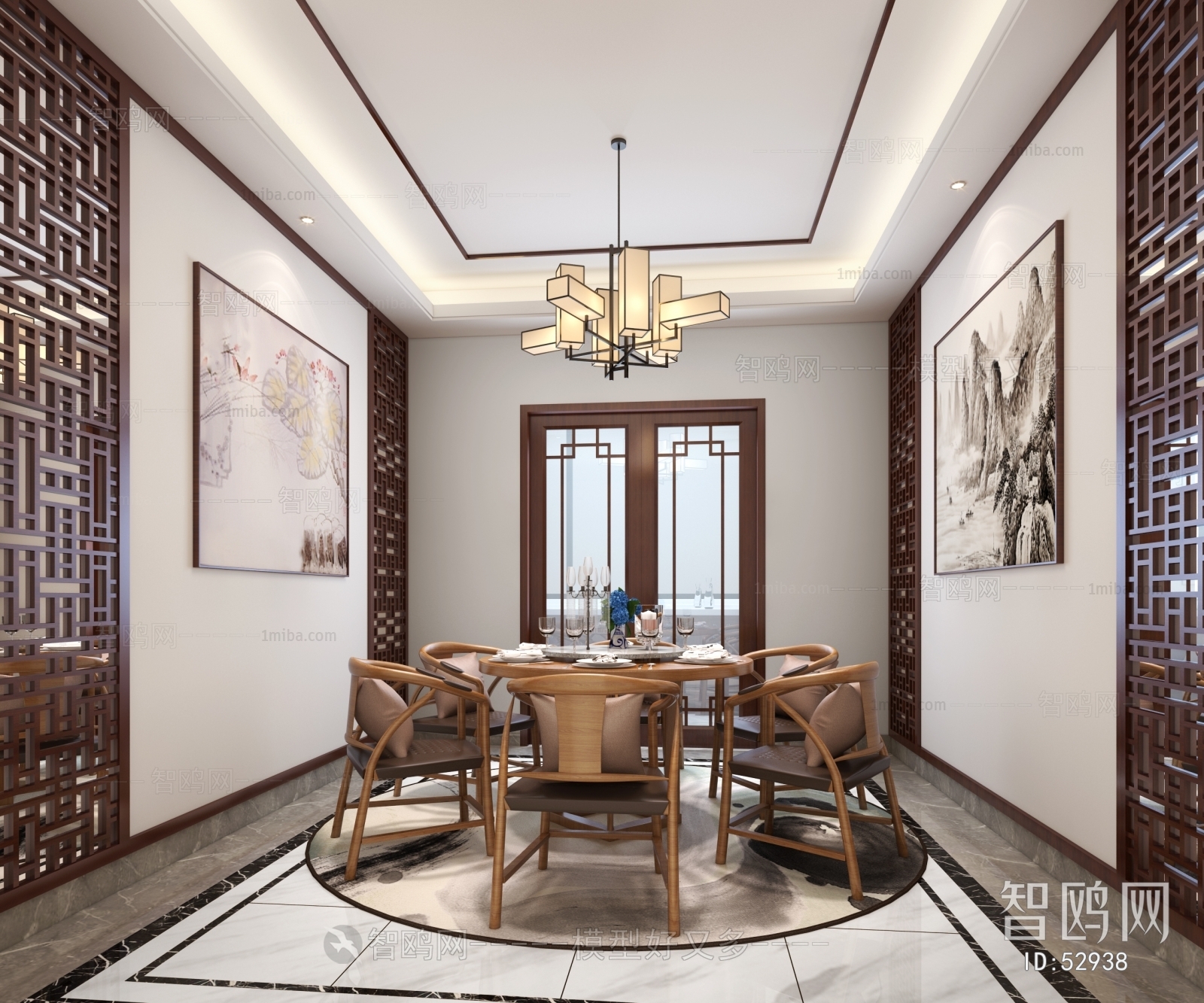 New Chinese Style Dining Room