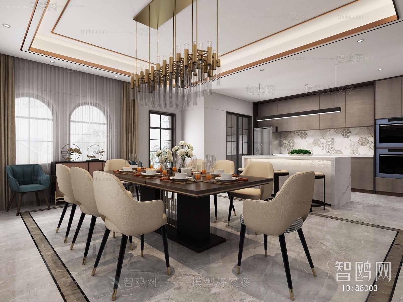 Modern New Chinese Style Dining Room