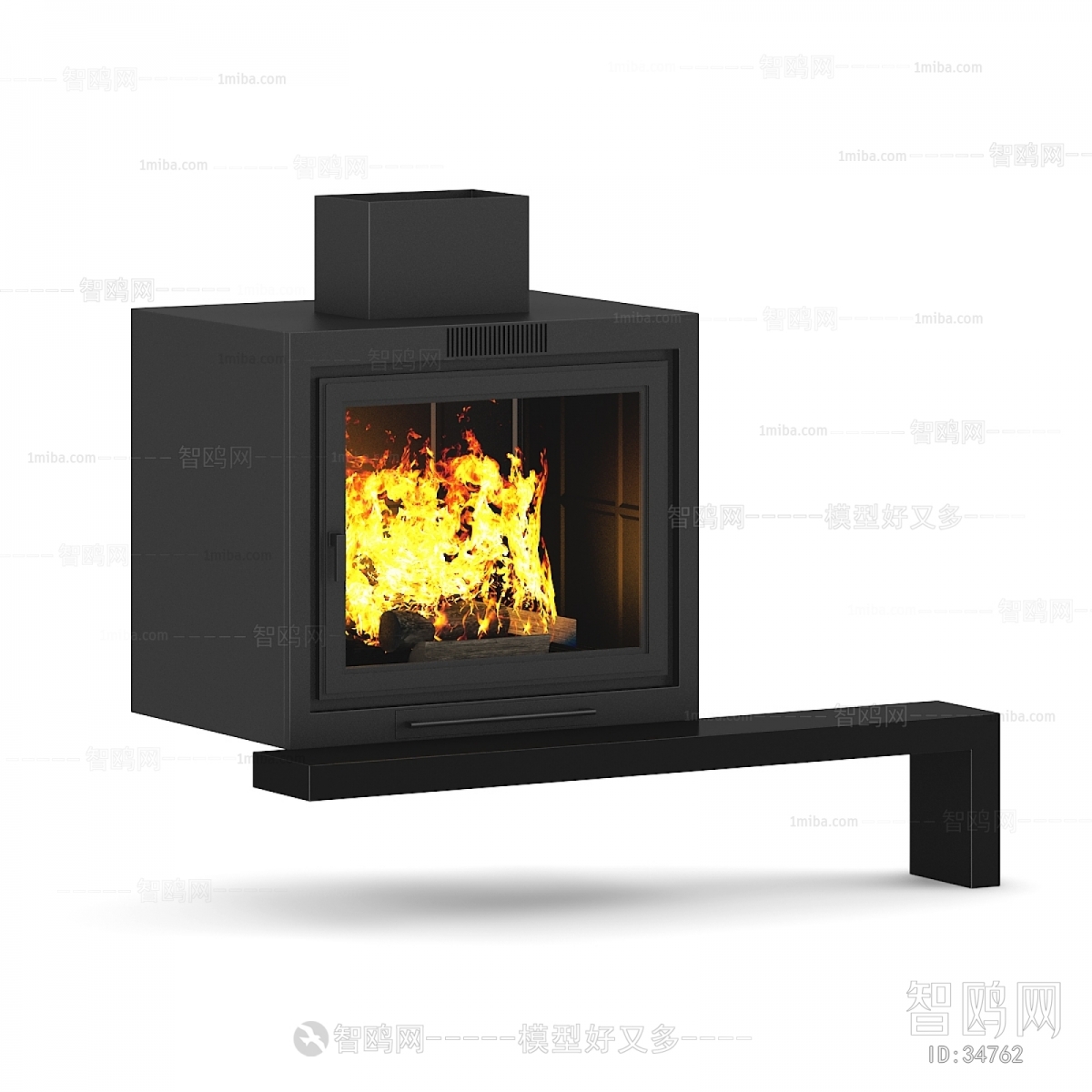 Modern Industrial Style Fireplace