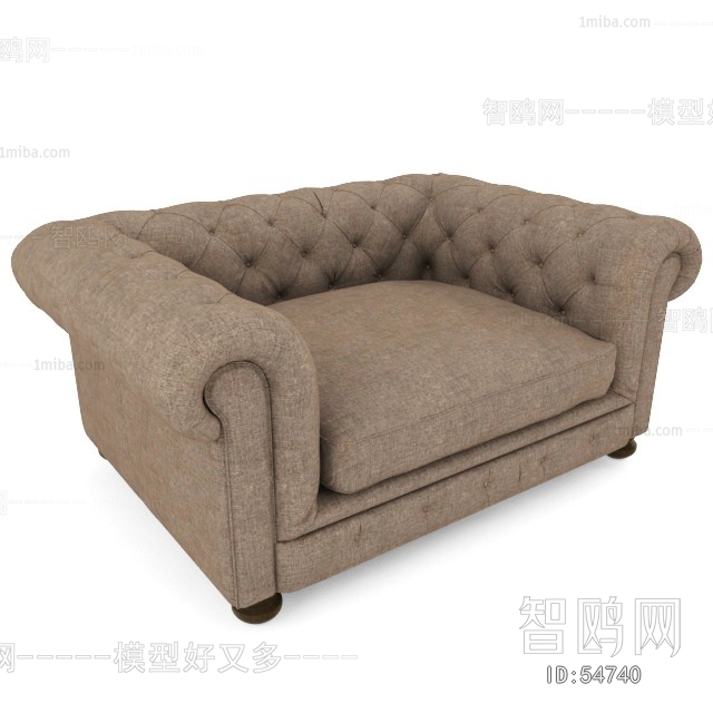 Simple European Style Single Sofa