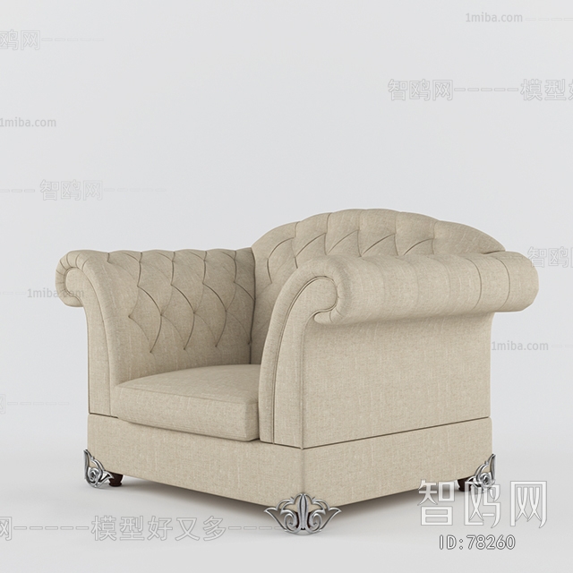 Simple European Style Single Sofa