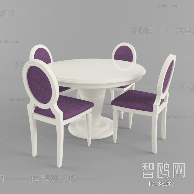 Simple European Style Dining Table And Chairs