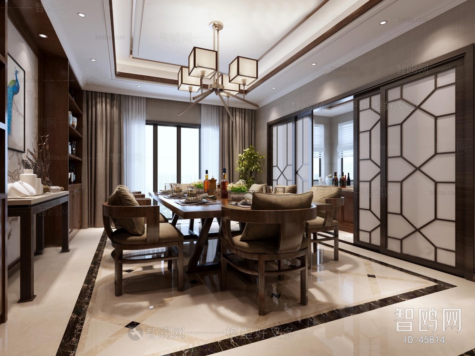 New Chinese Style Dining Room