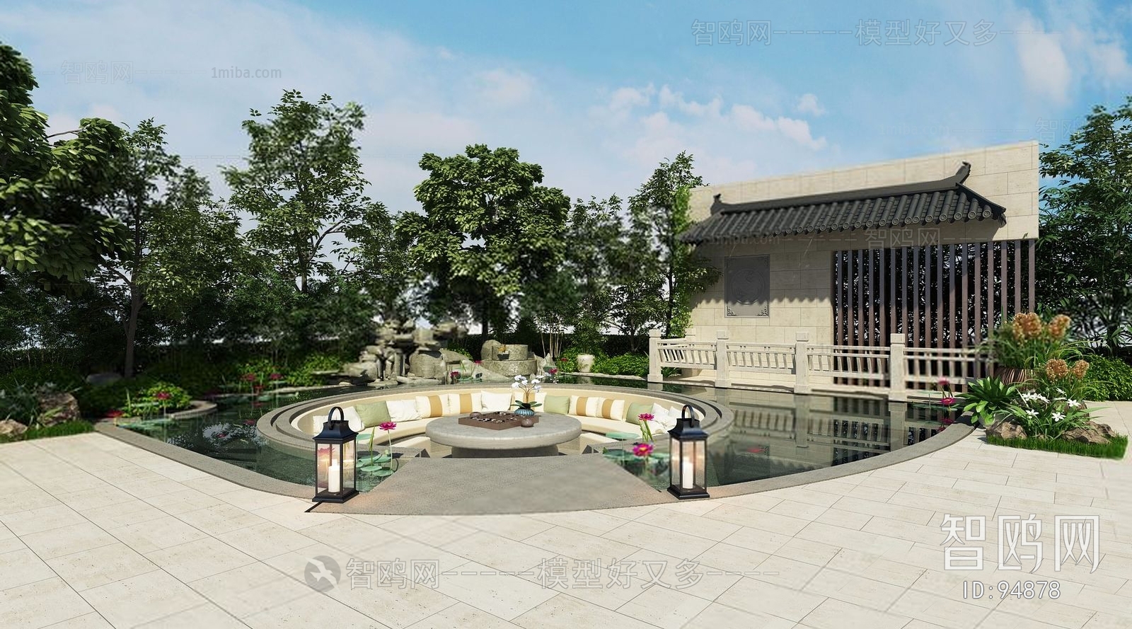 New Chinese Style Courtyard/landscape