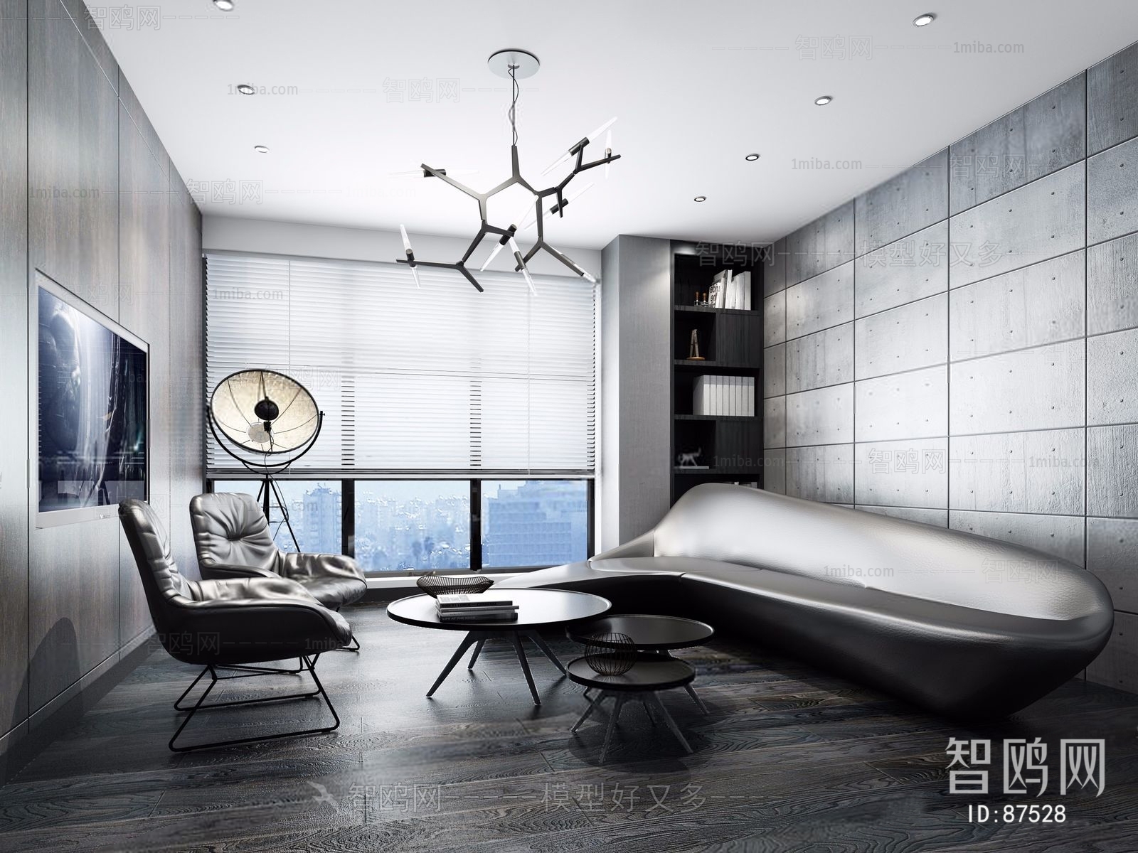 Modern Industrial Style Reception Room