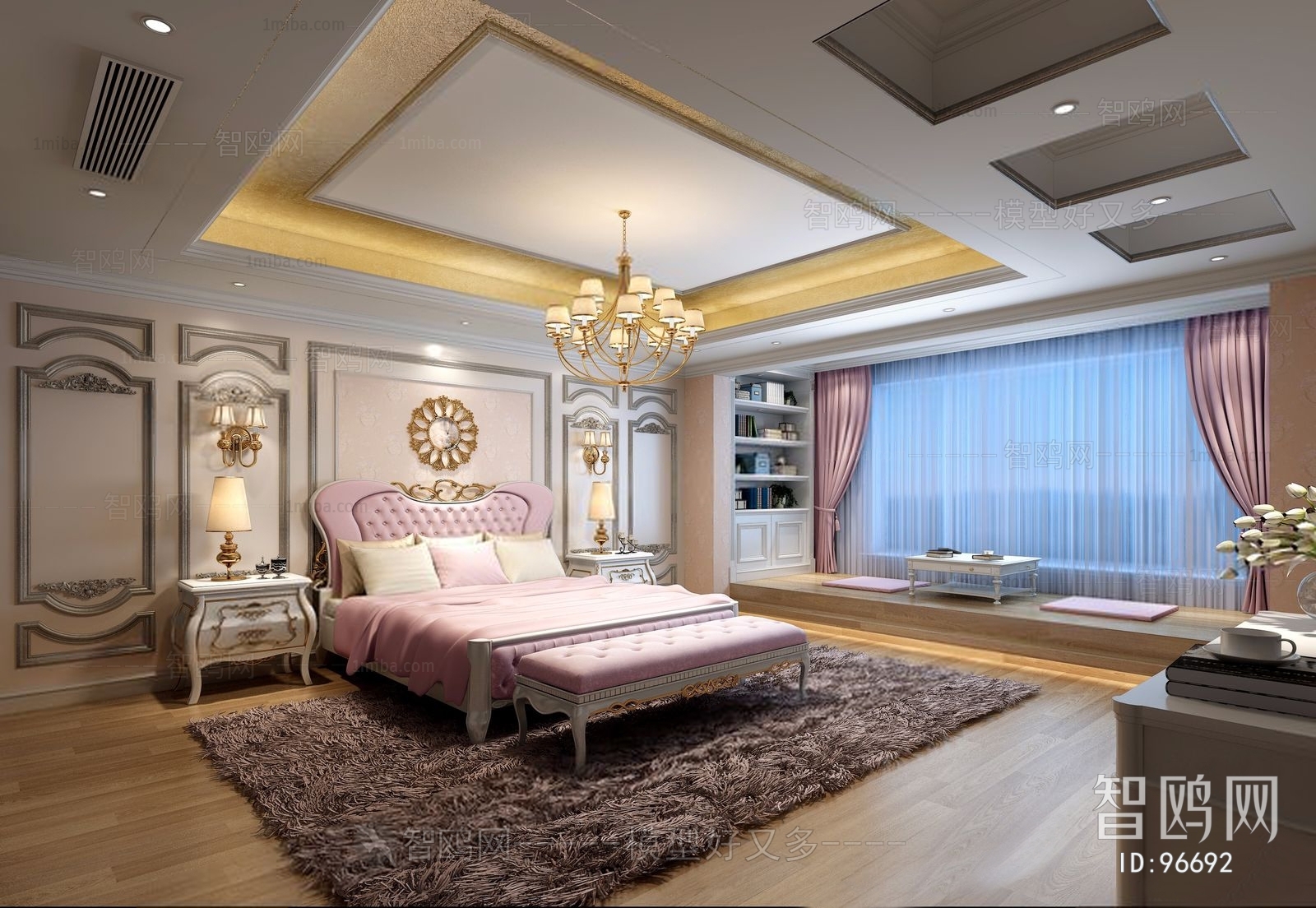 Simple European Style Bedroom