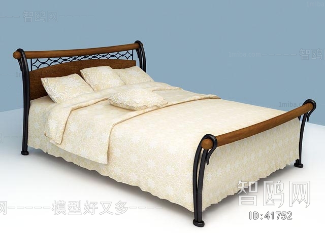 Idyllic Style Simple European Style Double Bed