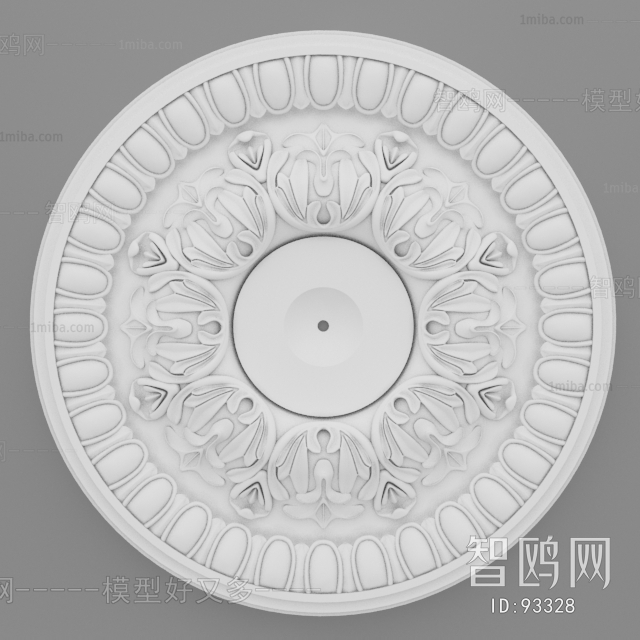 European Style Plaster Carved Top Plate