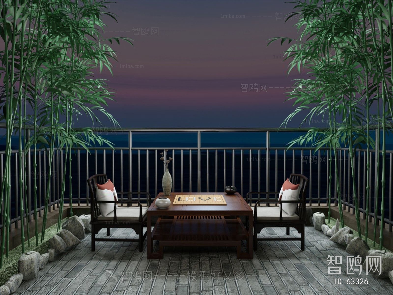 New Chinese Style Balcony