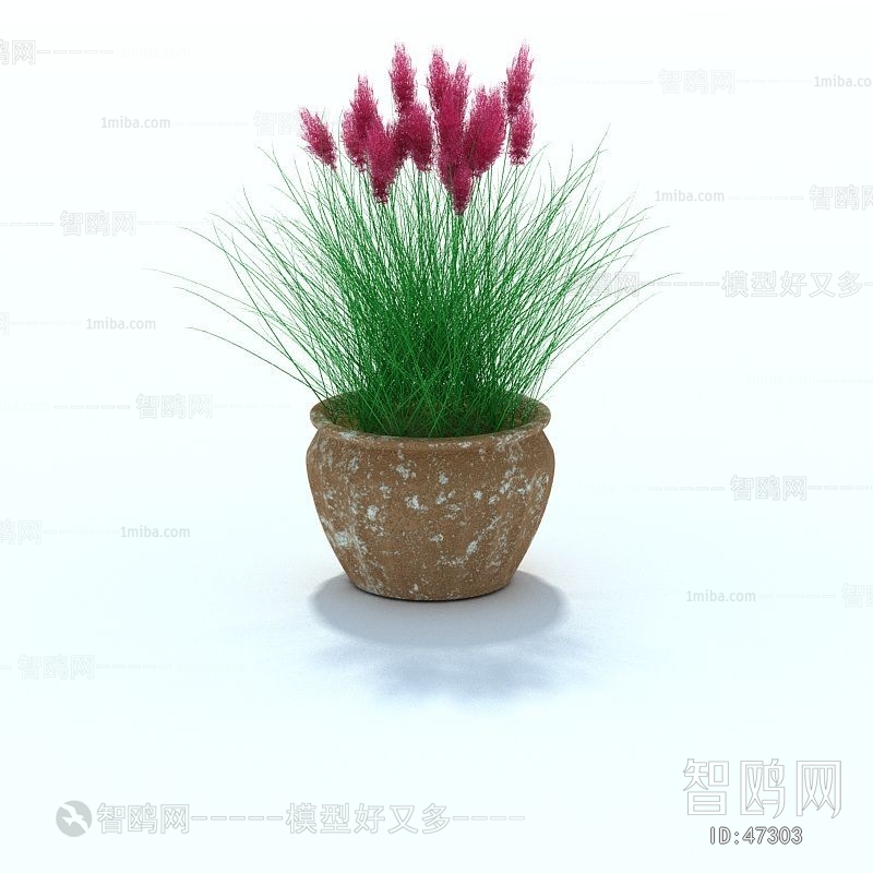 Modern Potted Green Plant