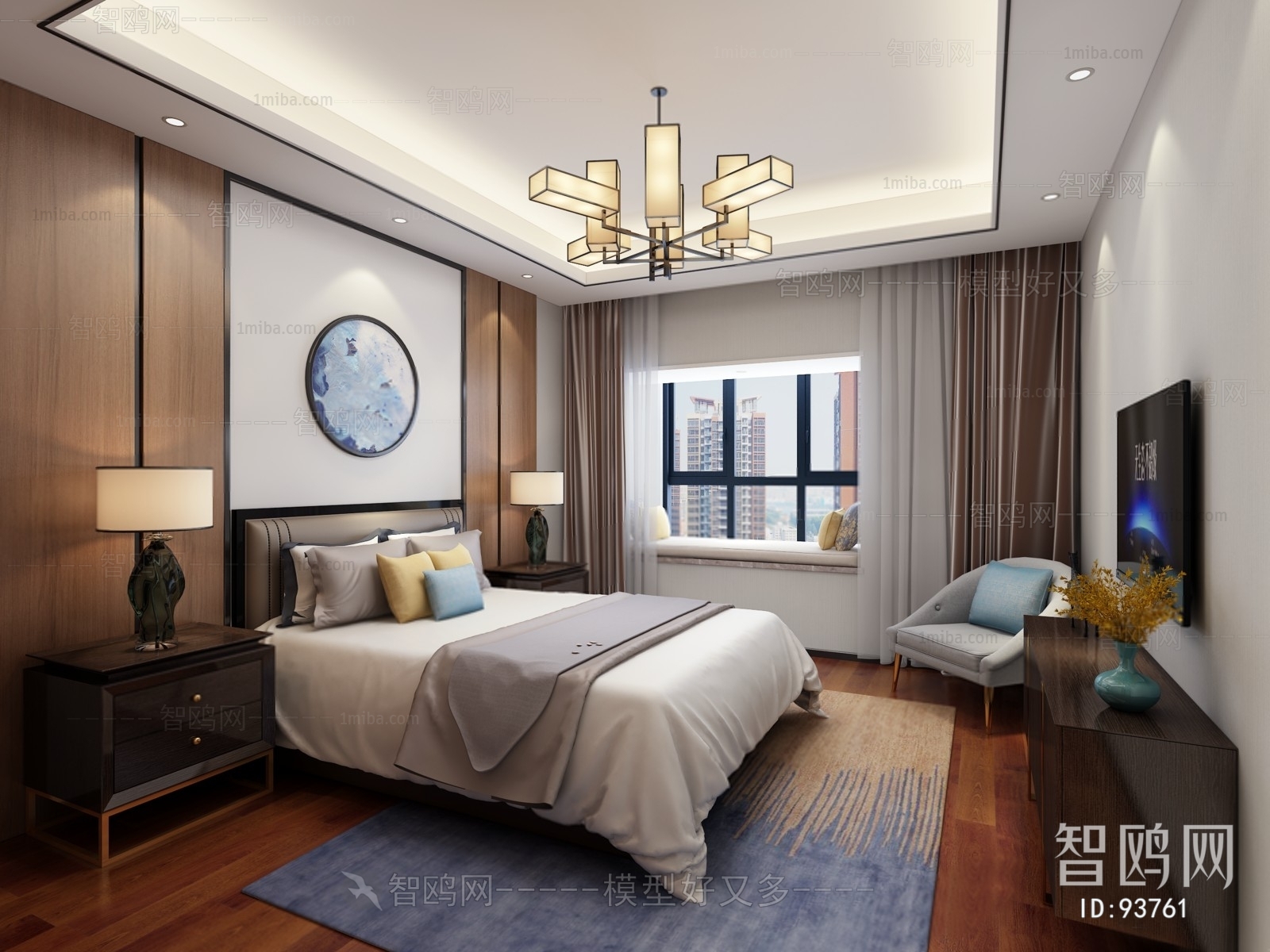 New Chinese Style Bedroom