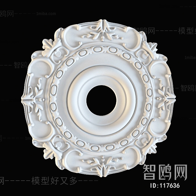 European Style Plaster Carved Top Plate