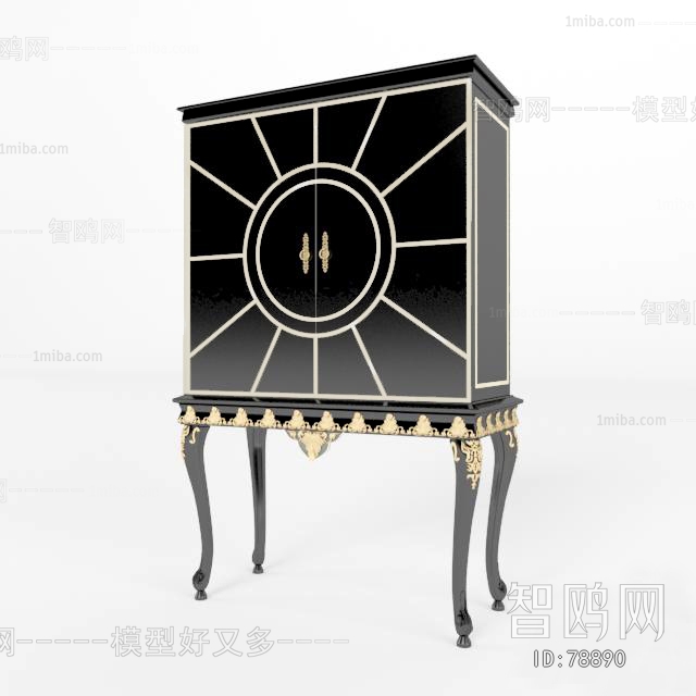 New Classical Style Side Cabinet