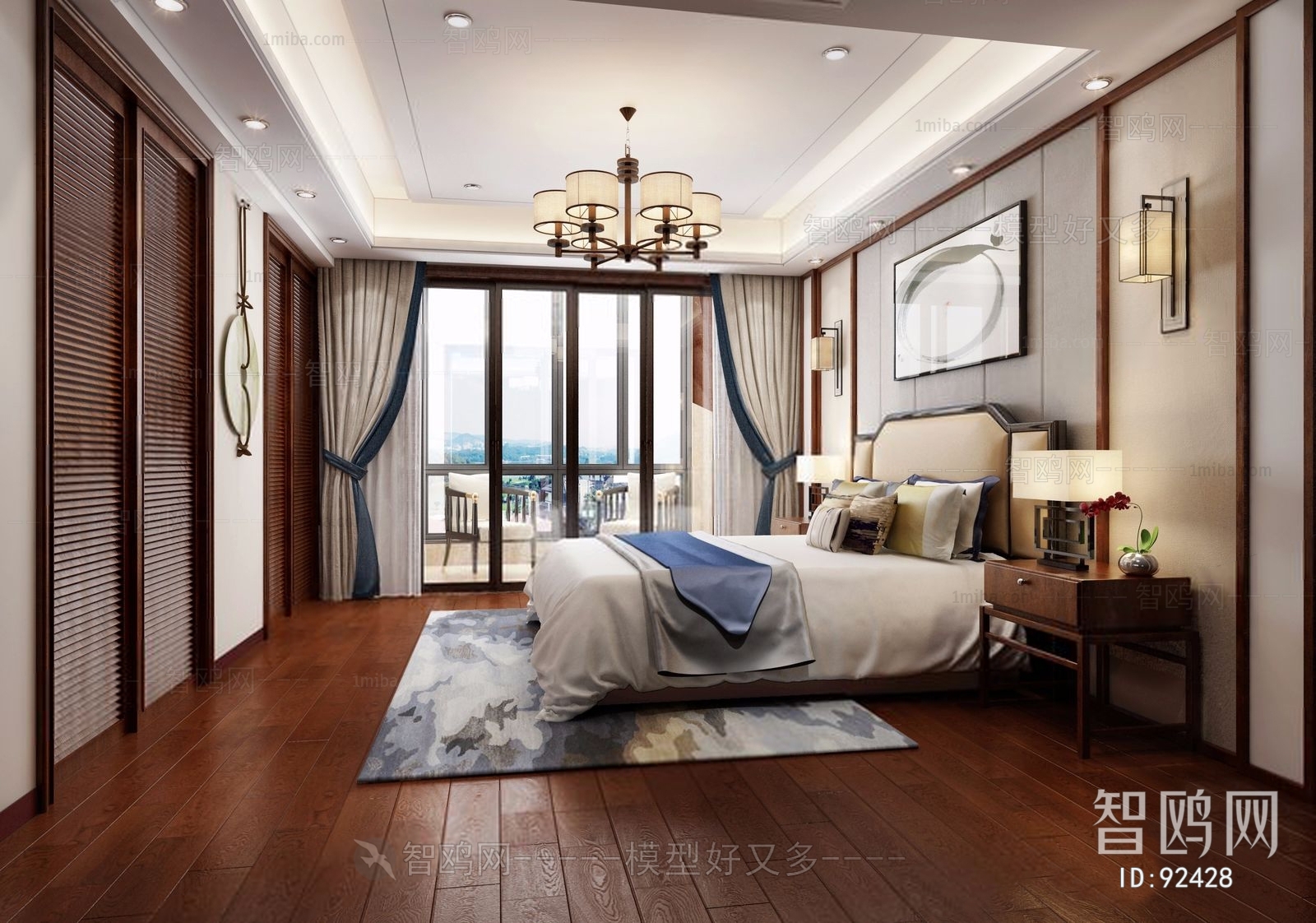 New Chinese Style Bedroom