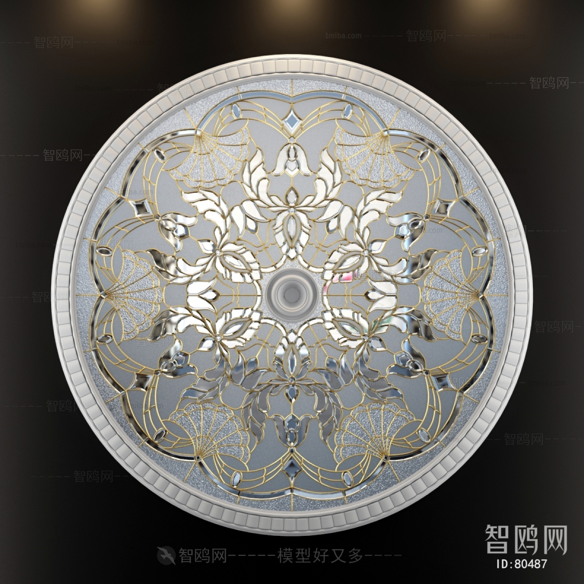 Modern Plaster Carved Top Plate