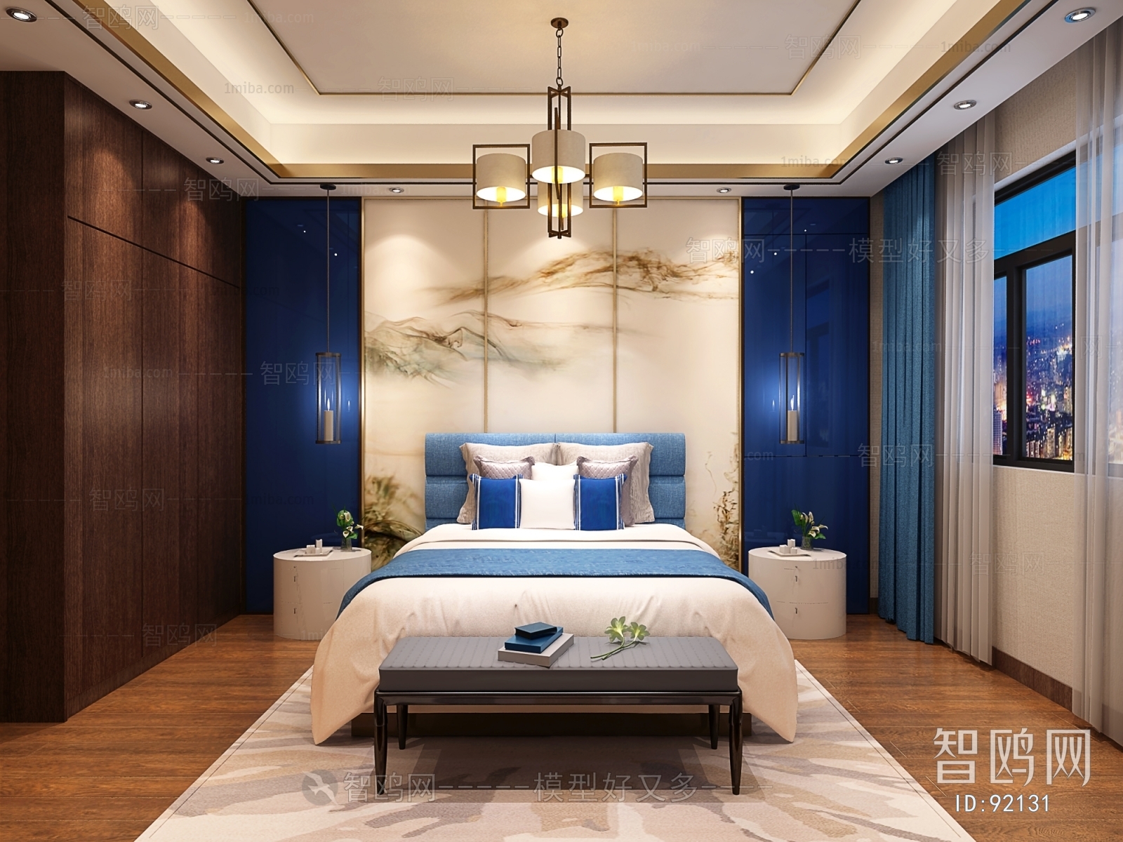 New Chinese Style Bedroom