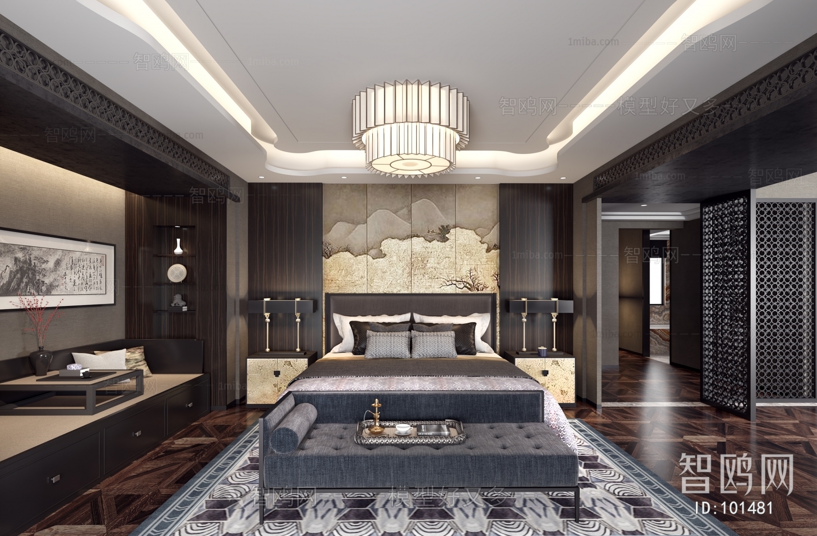 New Chinese Style Bedroom