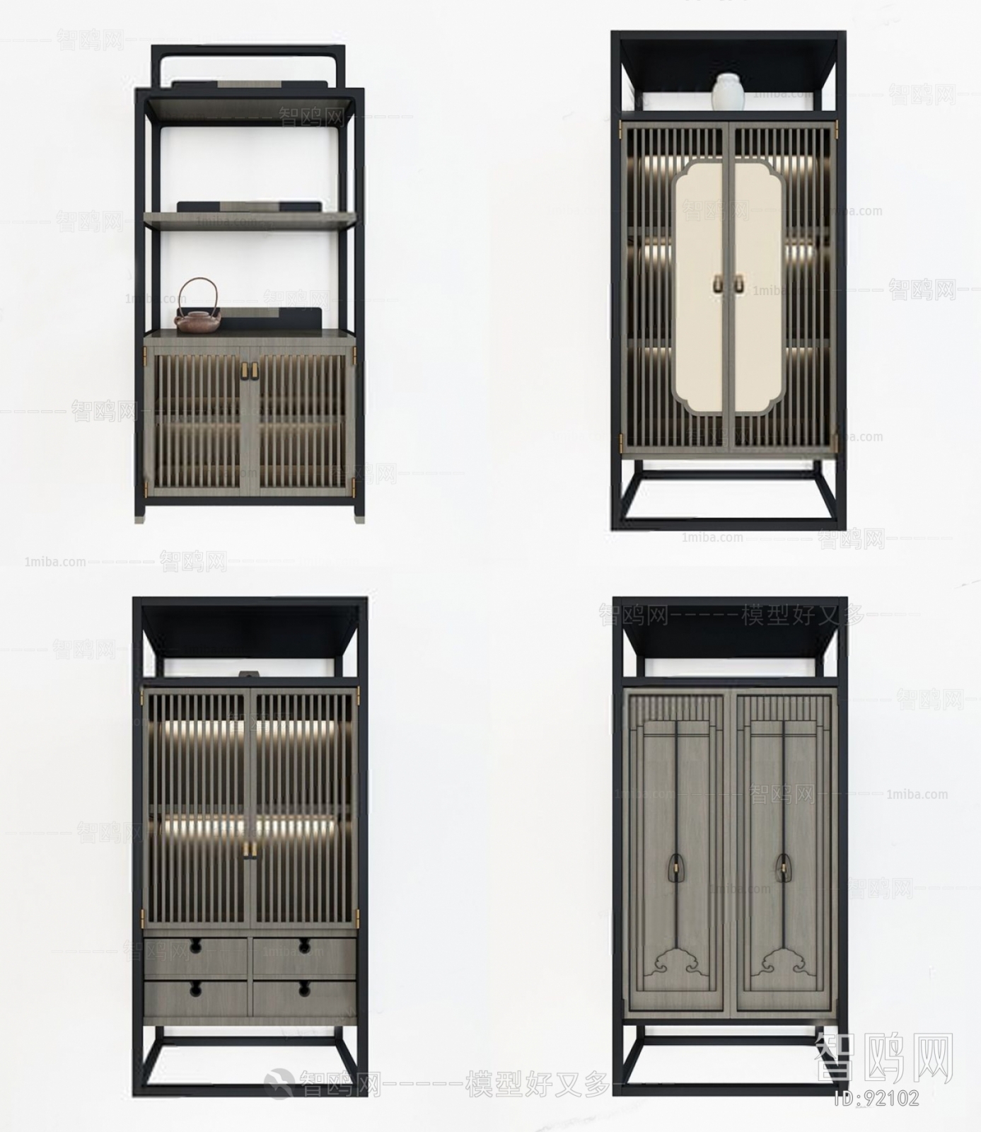 New Chinese Style Side Cabinet