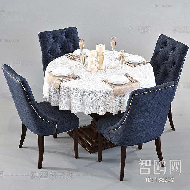 Simple European Style Dining Table And Chairs