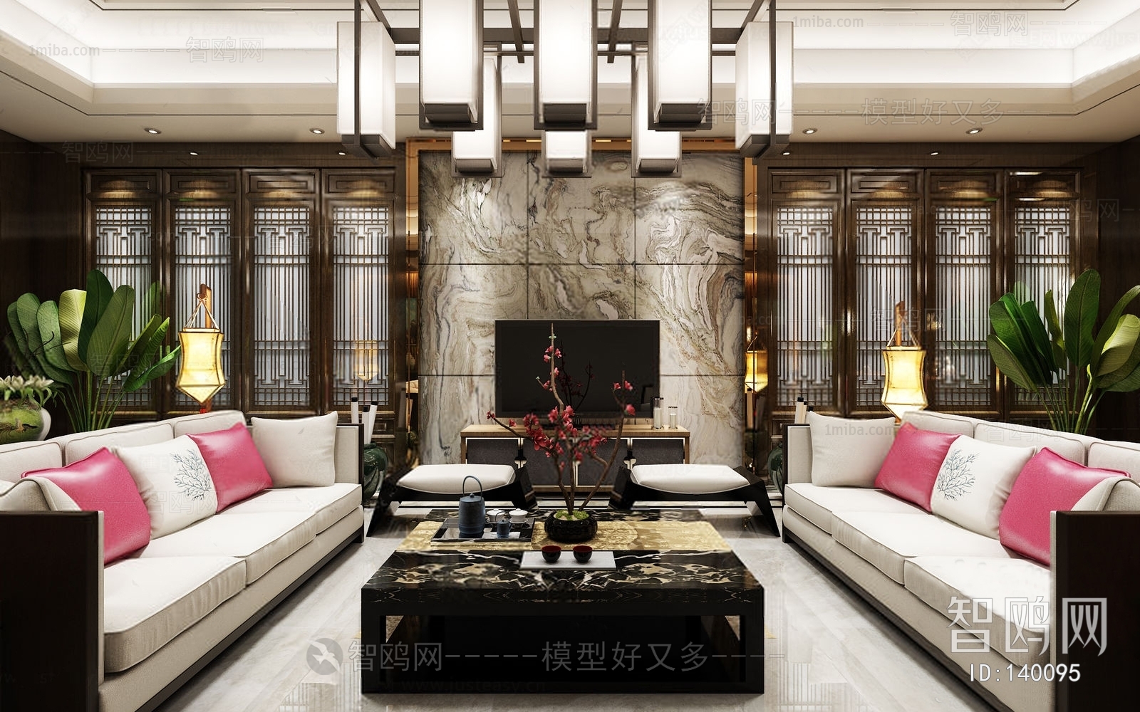 New Chinese Style A Living Room