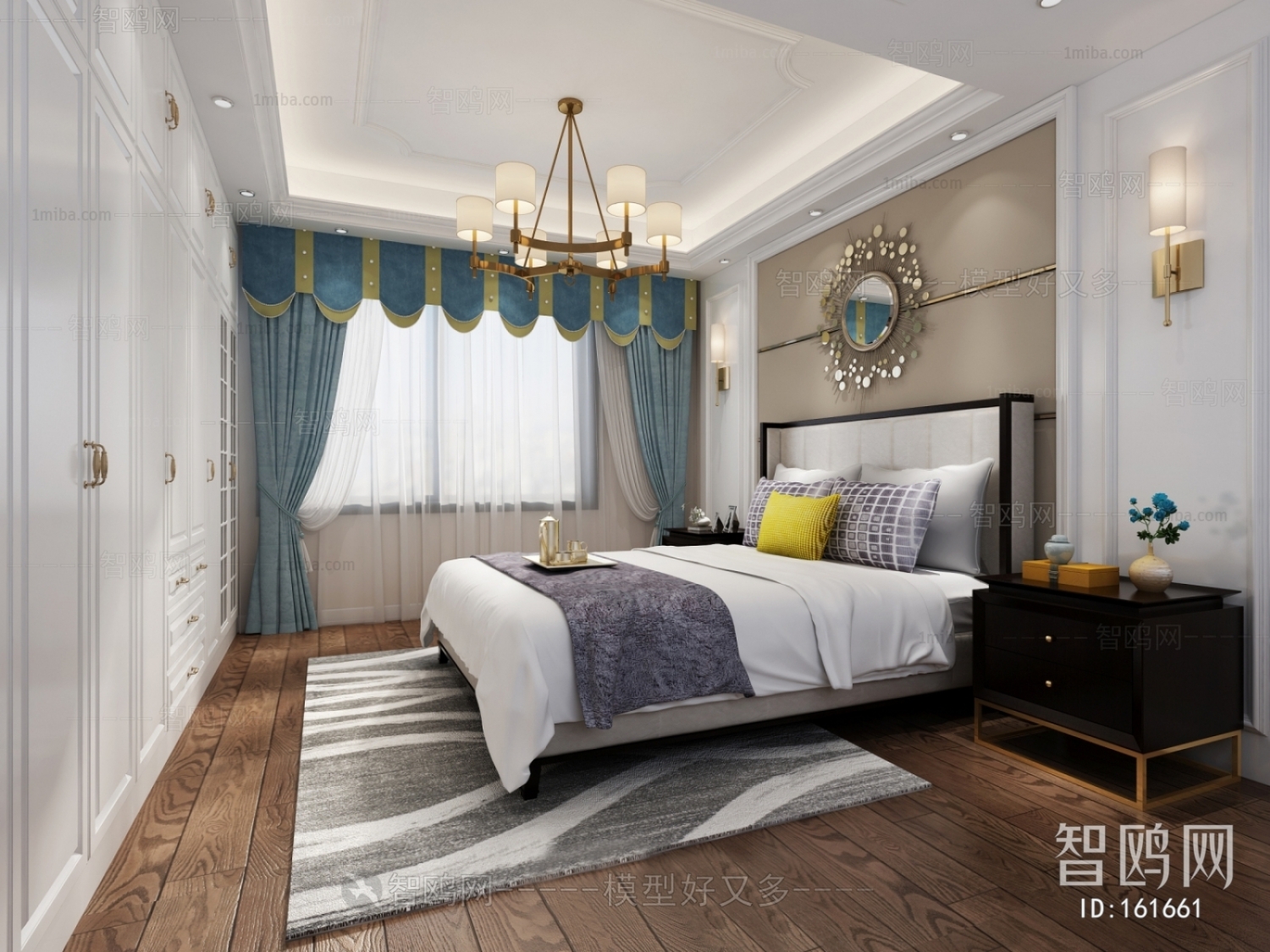 Simple European Style Bedroom