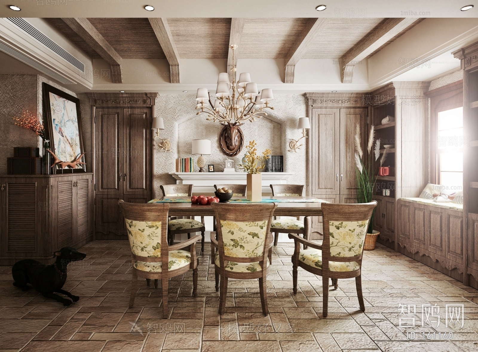 American Style Country Style Dining Room