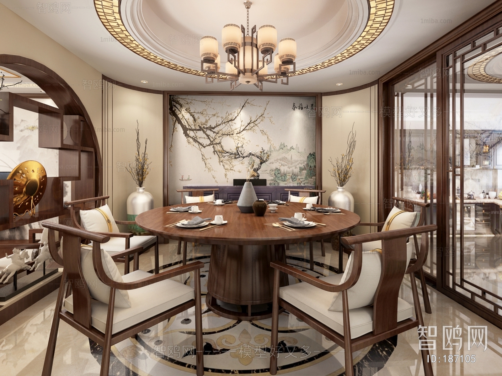 New Chinese Style Dining Room