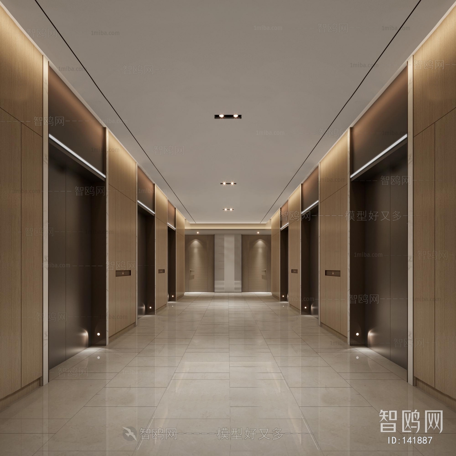 Modern Office Elevator Hall