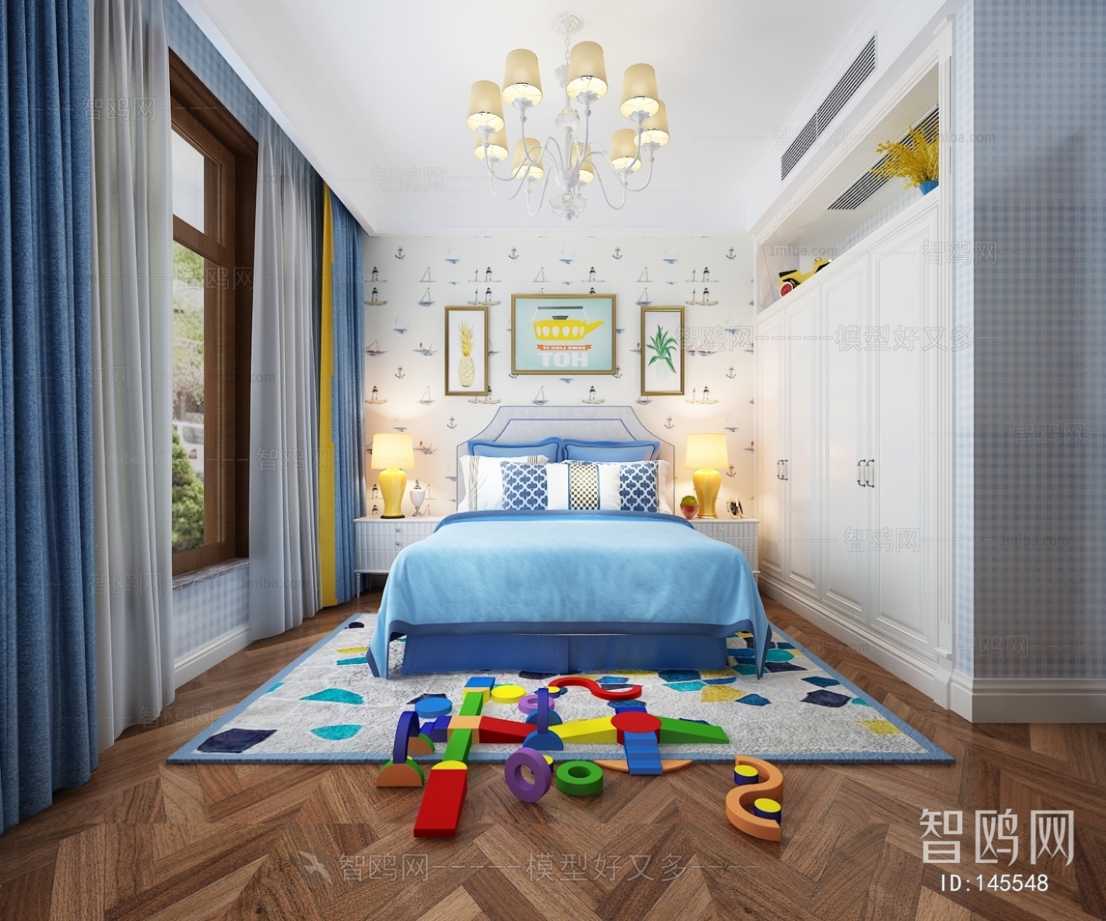 Simple European Style Children's Room