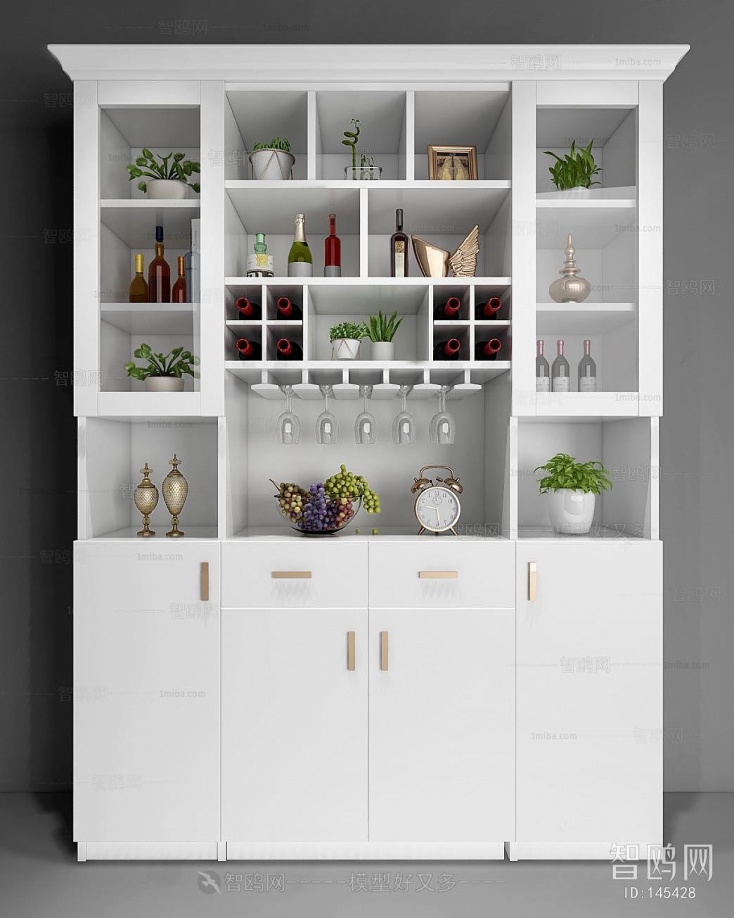 Simple European Style Wine Cabinet