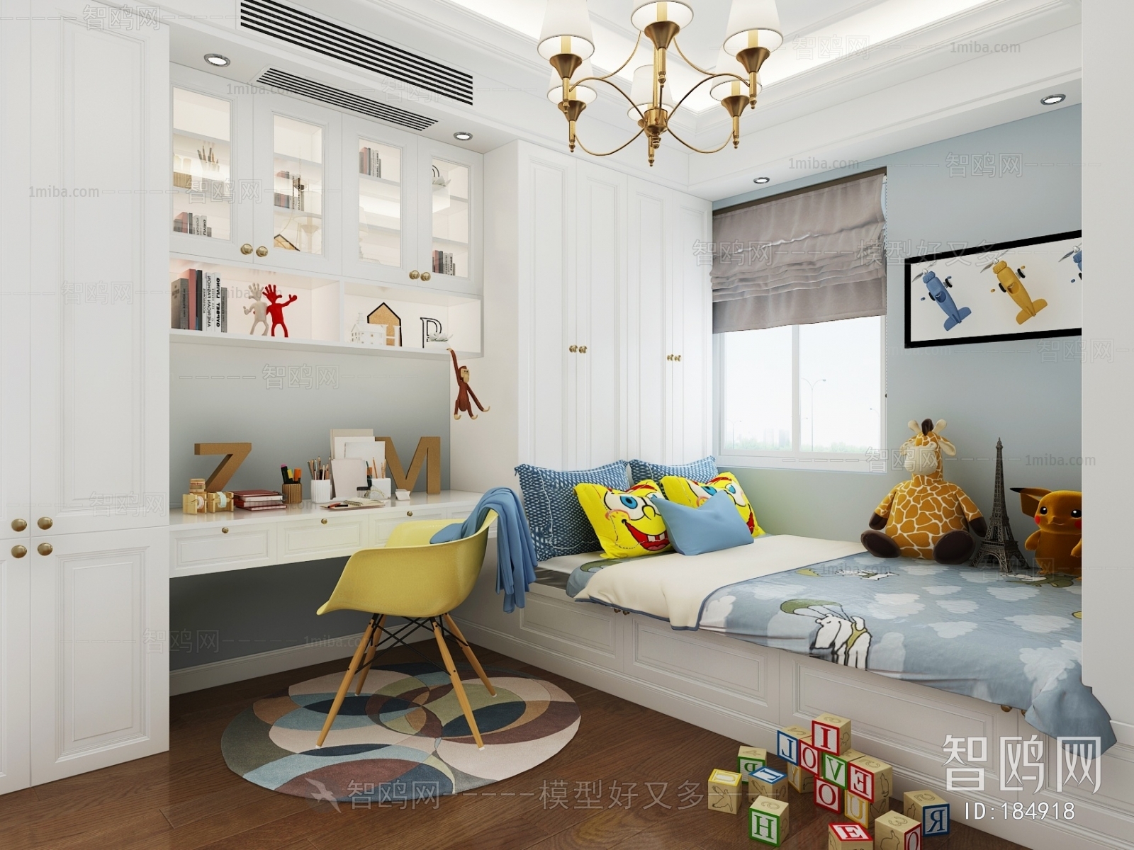 Simple European Style Children's Room