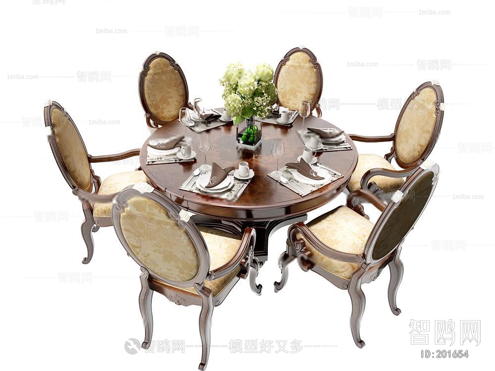 European Style Dining Table And Chairs