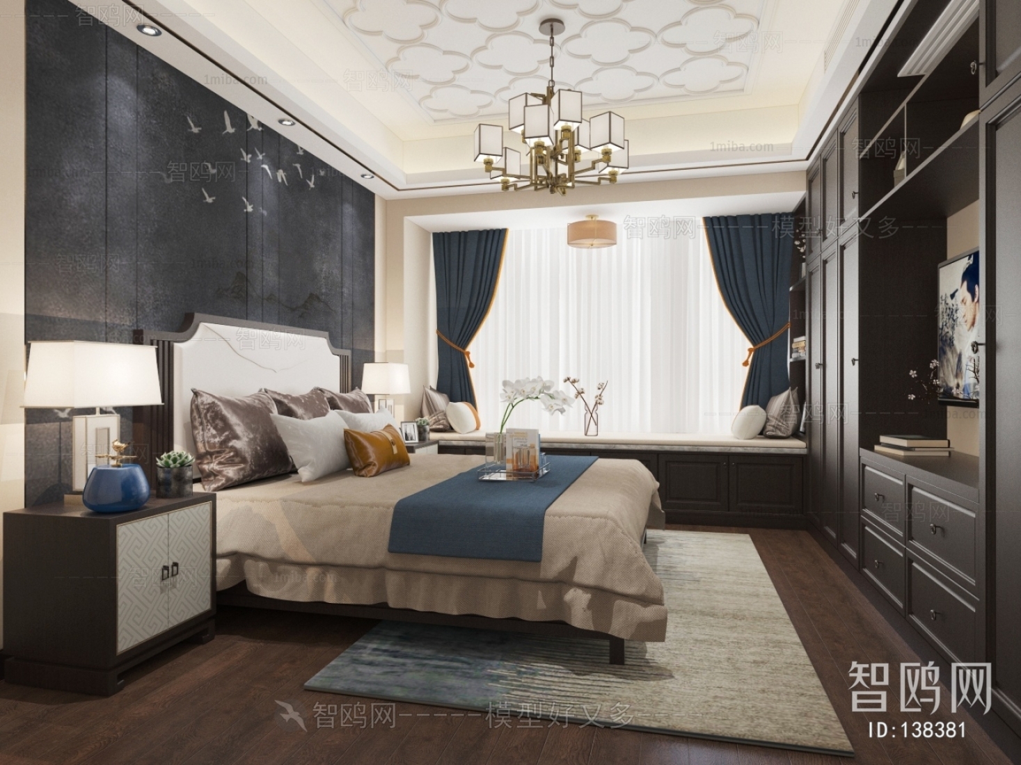 New Chinese Style Bedroom