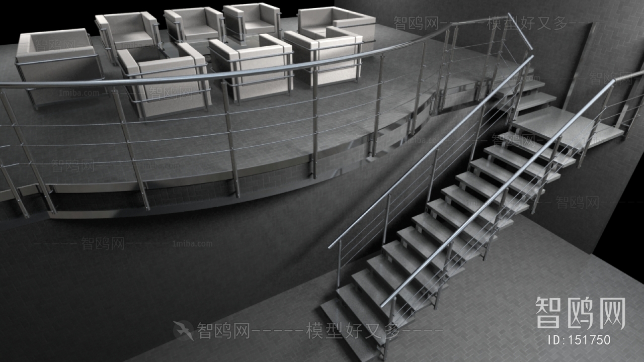 Modern Stair Balustrade/elevator