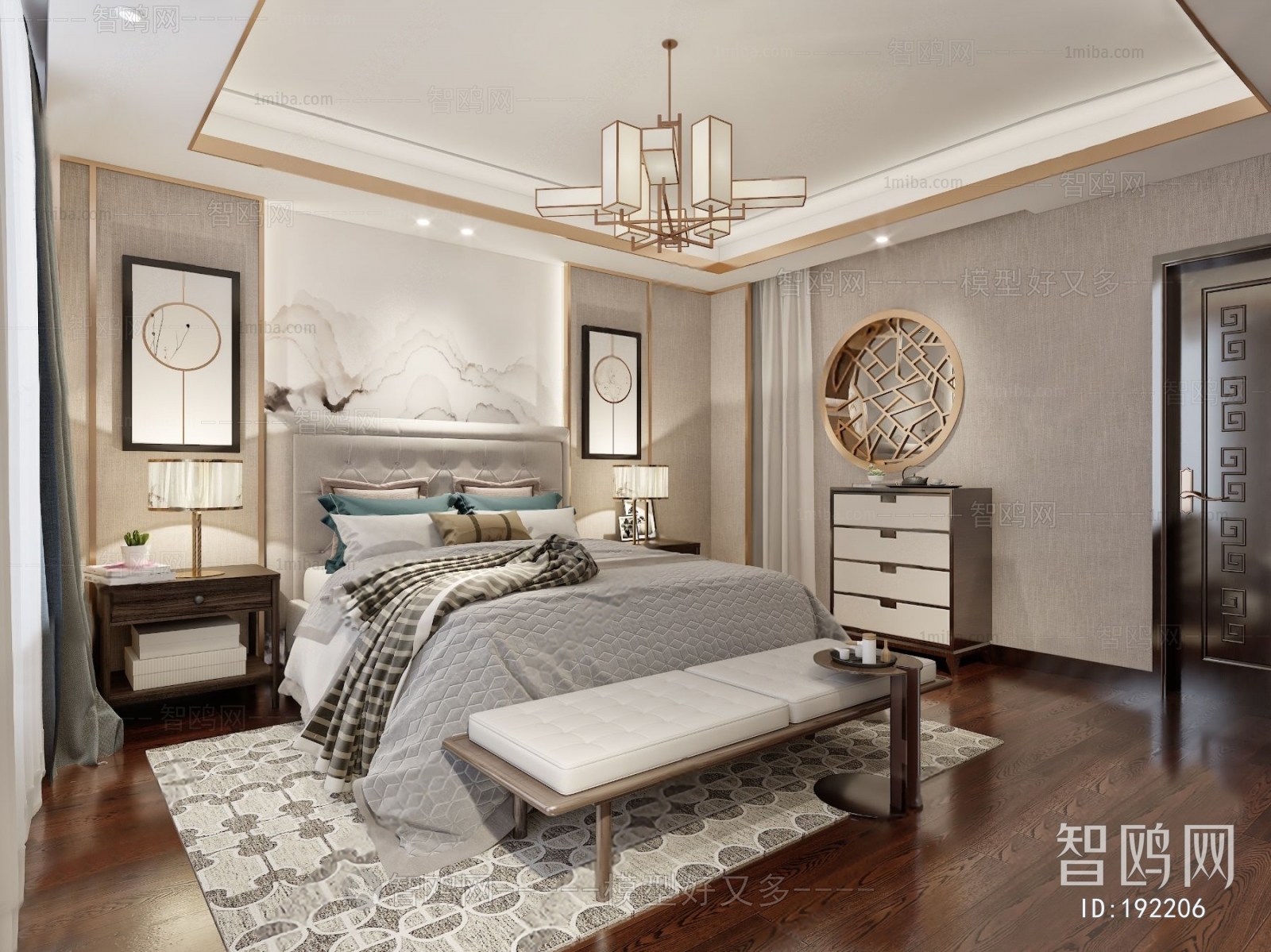 New Chinese Style Bedroom