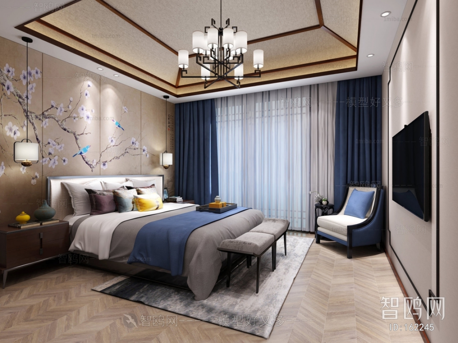 New Chinese Style Bedroom