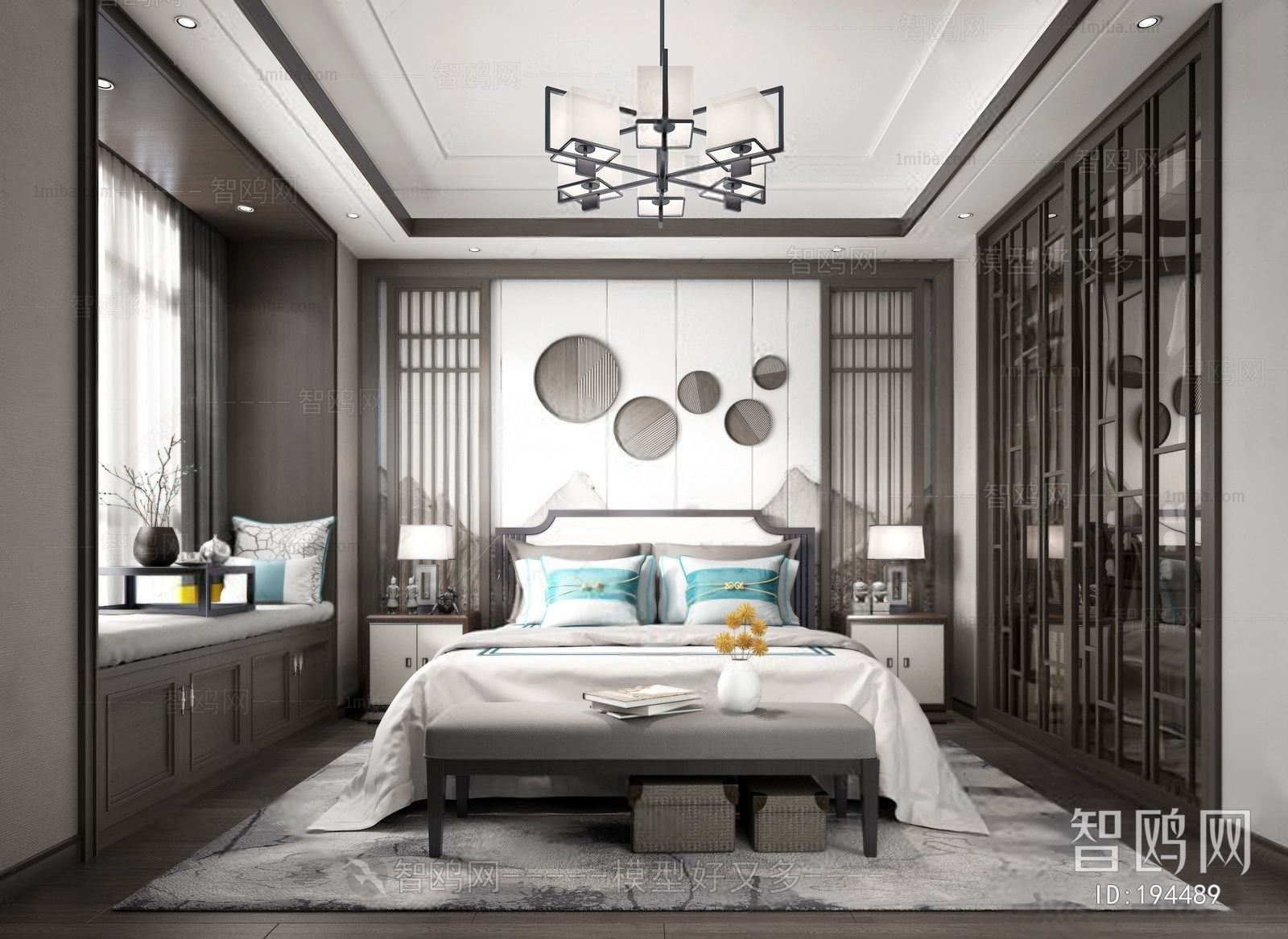 New Chinese Style Bedroom