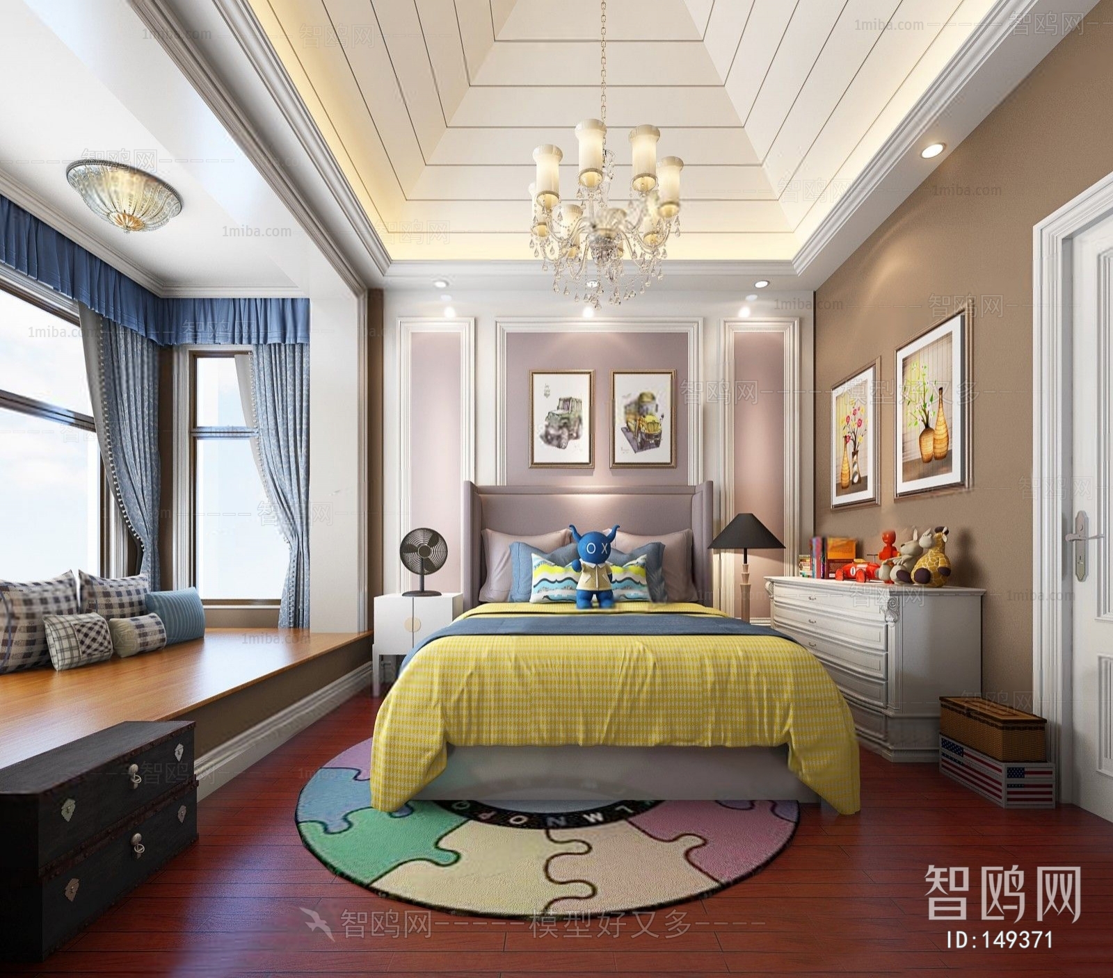 Simple European Style Children's Room