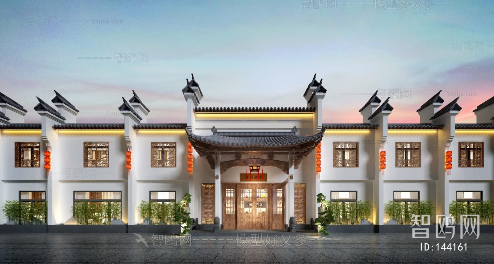 New Chinese Style Villa Appearance