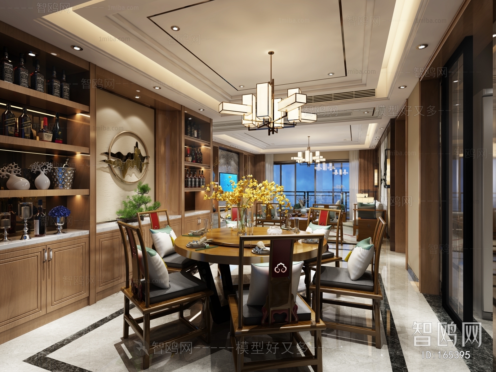 New Chinese Style Dining Room