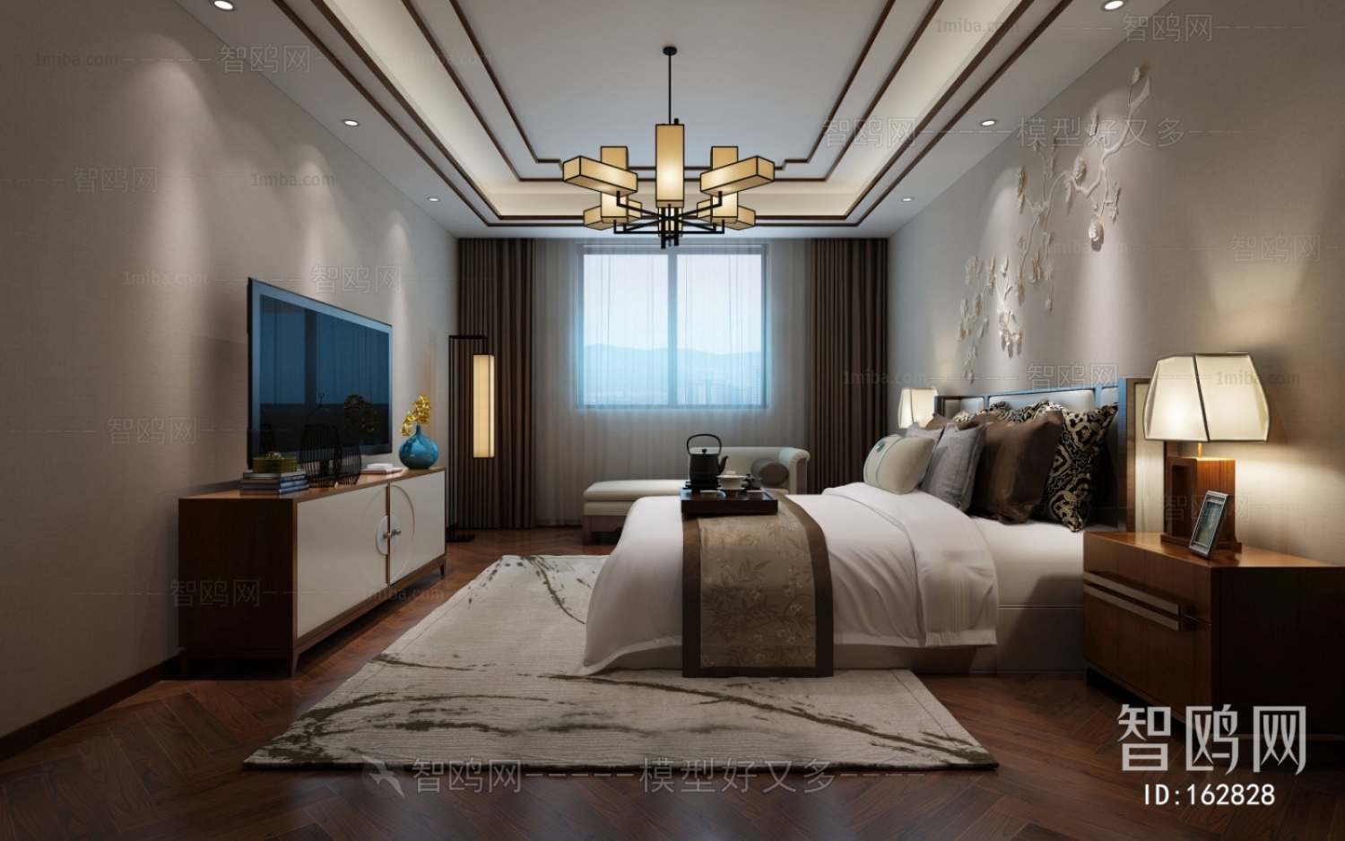 New Chinese Style Bedroom