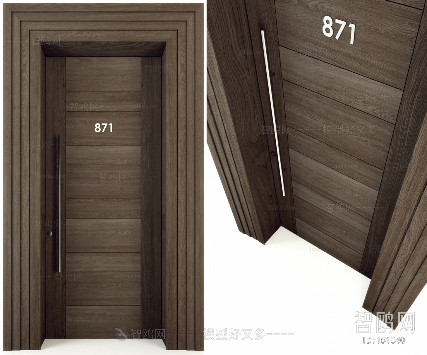 Modern Solid Wood Door