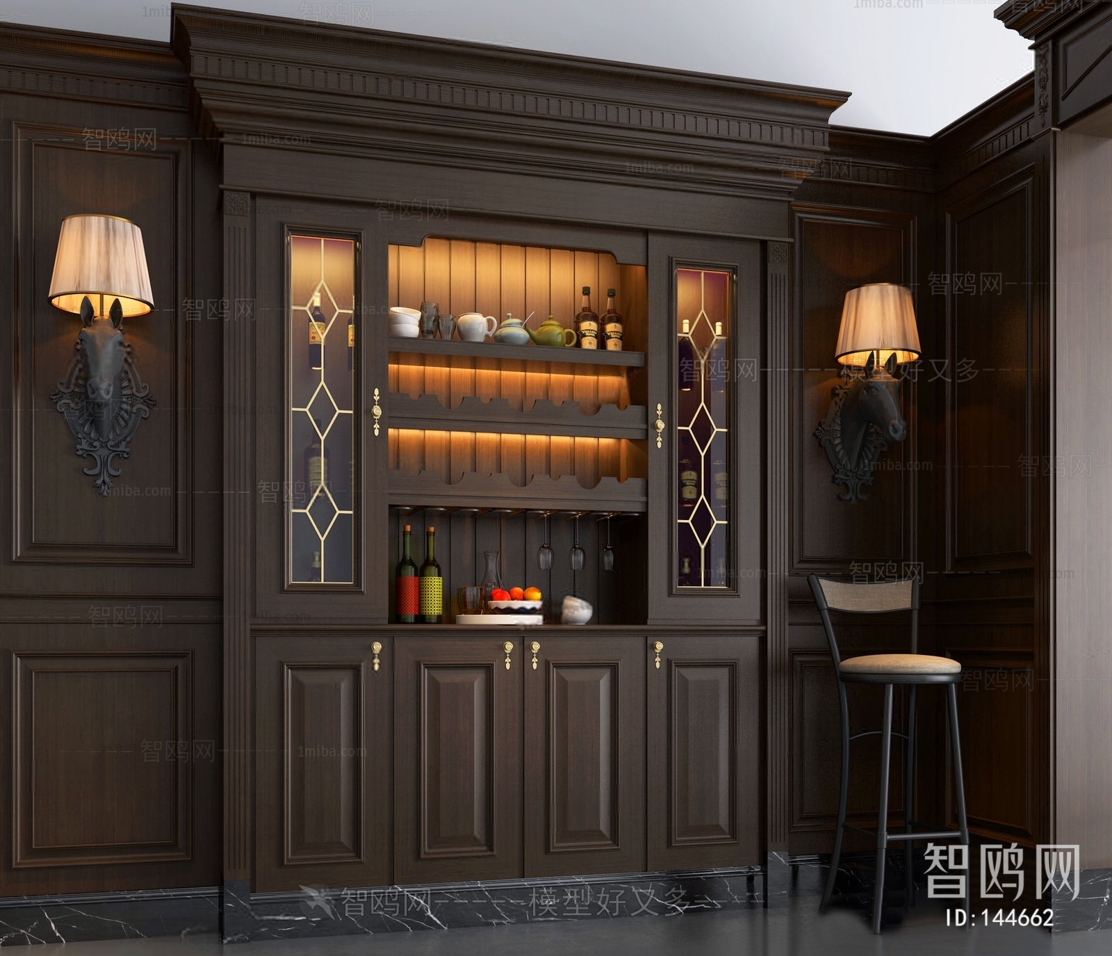 European Style Wine Cabinet