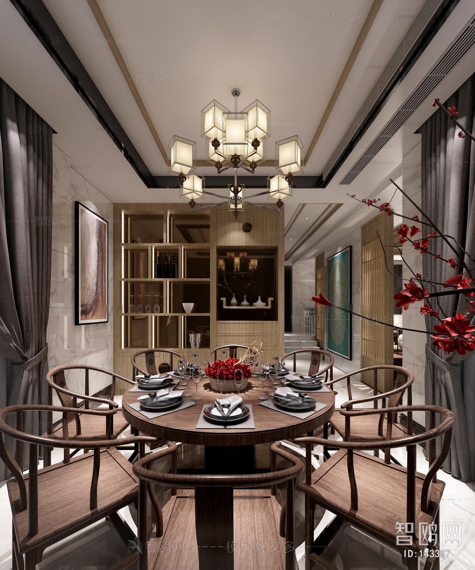 New Chinese Style Dining Room