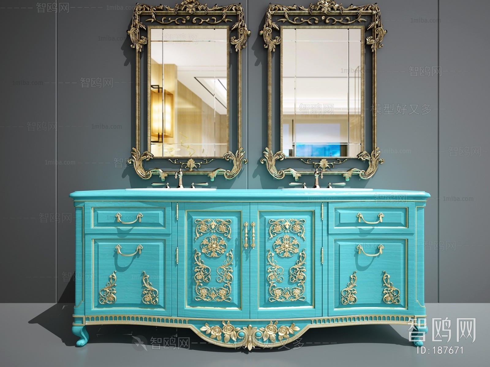 European Style Bathroom Cabinet