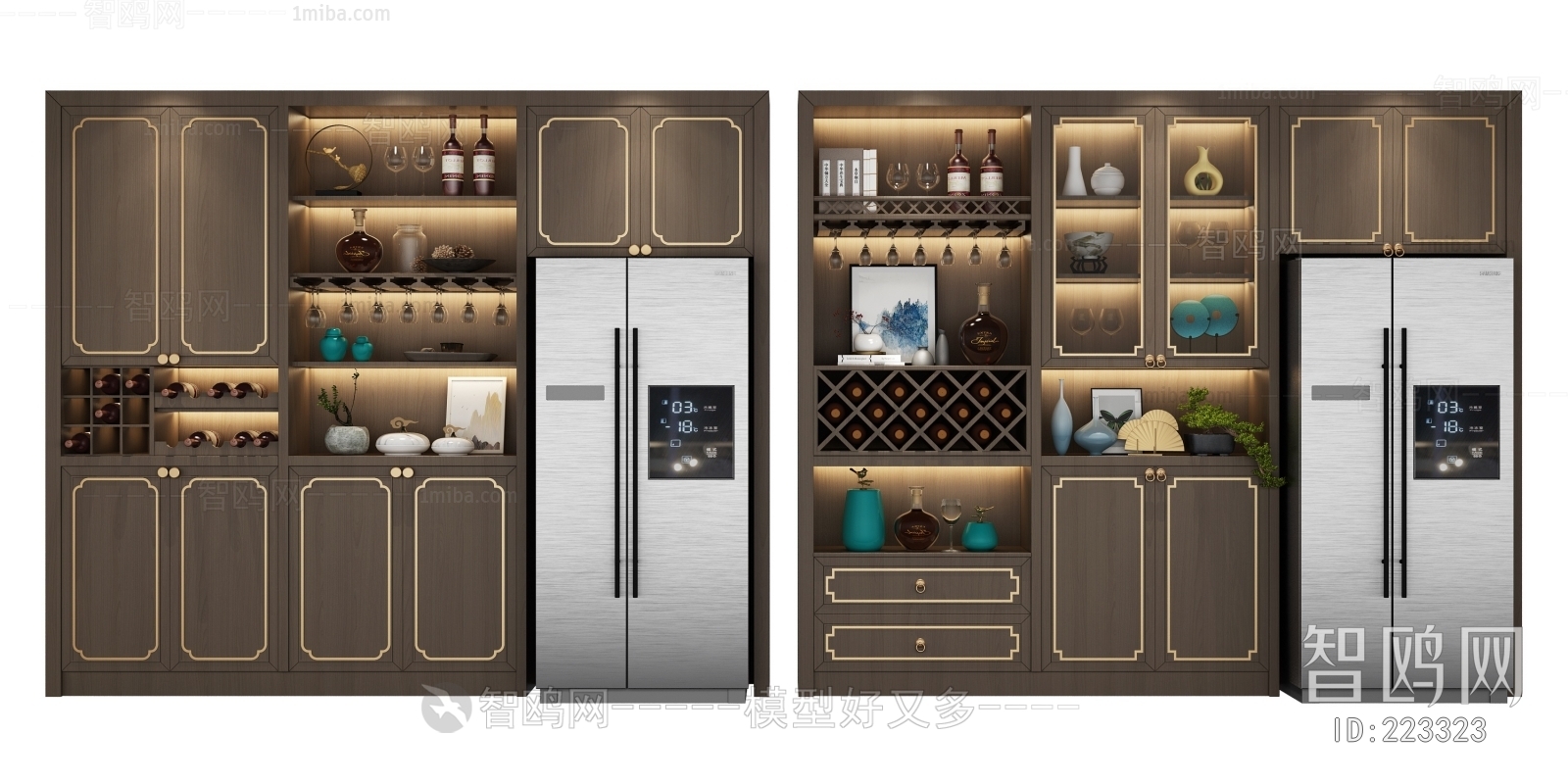 New Chinese Style Wine Cabinet