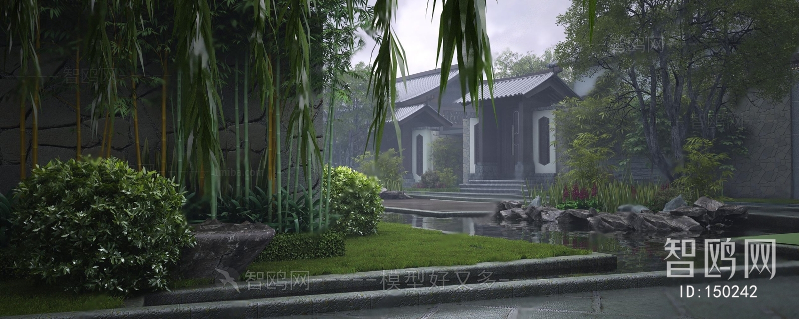 New Chinese Style Courtyard/landscape