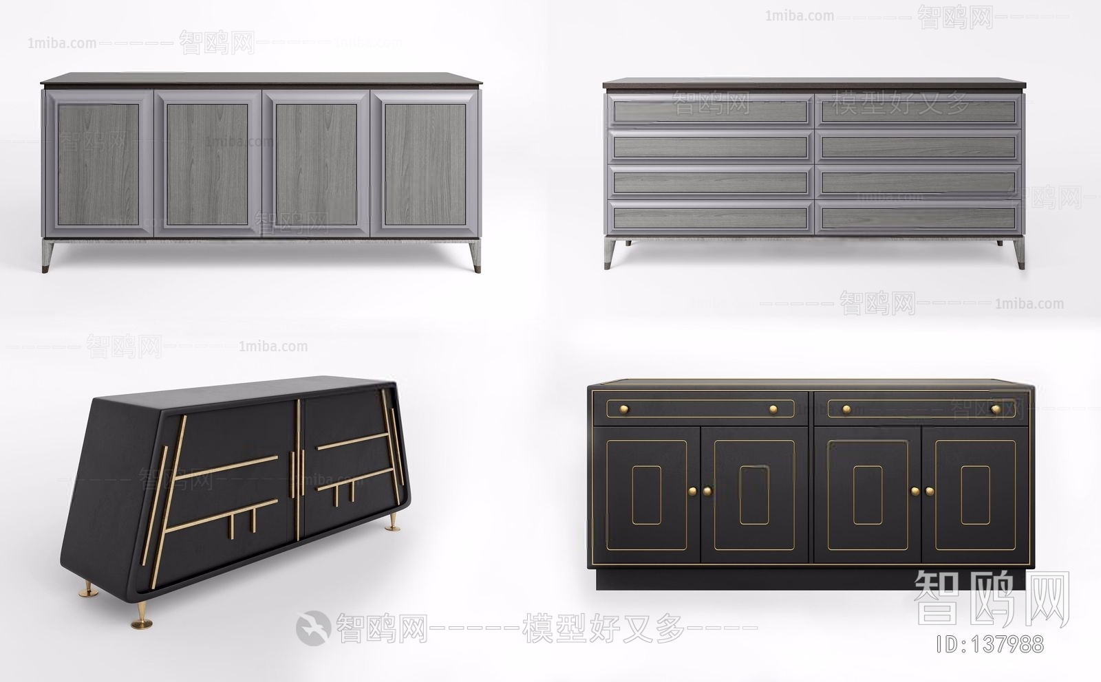 Post Modern Style Side Cabinet/Entrance Cabinet